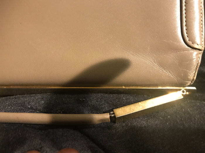 Vintage Tan leather SUSAN GAIL clutch purse