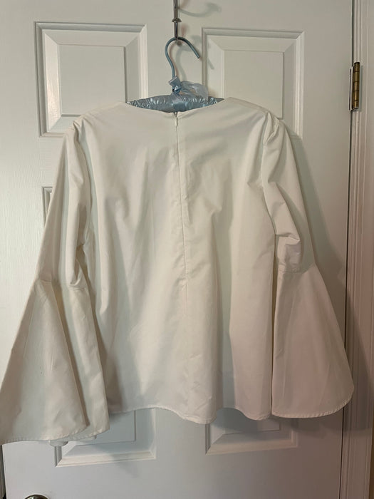 Beautiful  WHY Wear white wearable art blouse NTW  size M