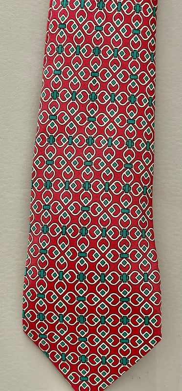 HERMÈS Silk Pattern Print Tie