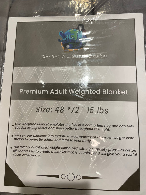 Seth’s Mom - Premium Weighted Blanket for Adults 48"x72" 15lbs