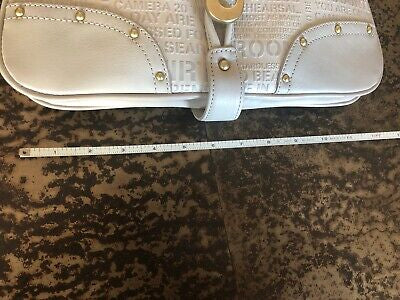 KENNETH COLE Designer Taupe Grey Embossed Leather ProVoice Handbag Purse