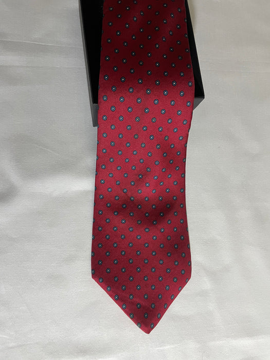 Yves Saint Laurent Men's Vintage red, white, and blue men's tie