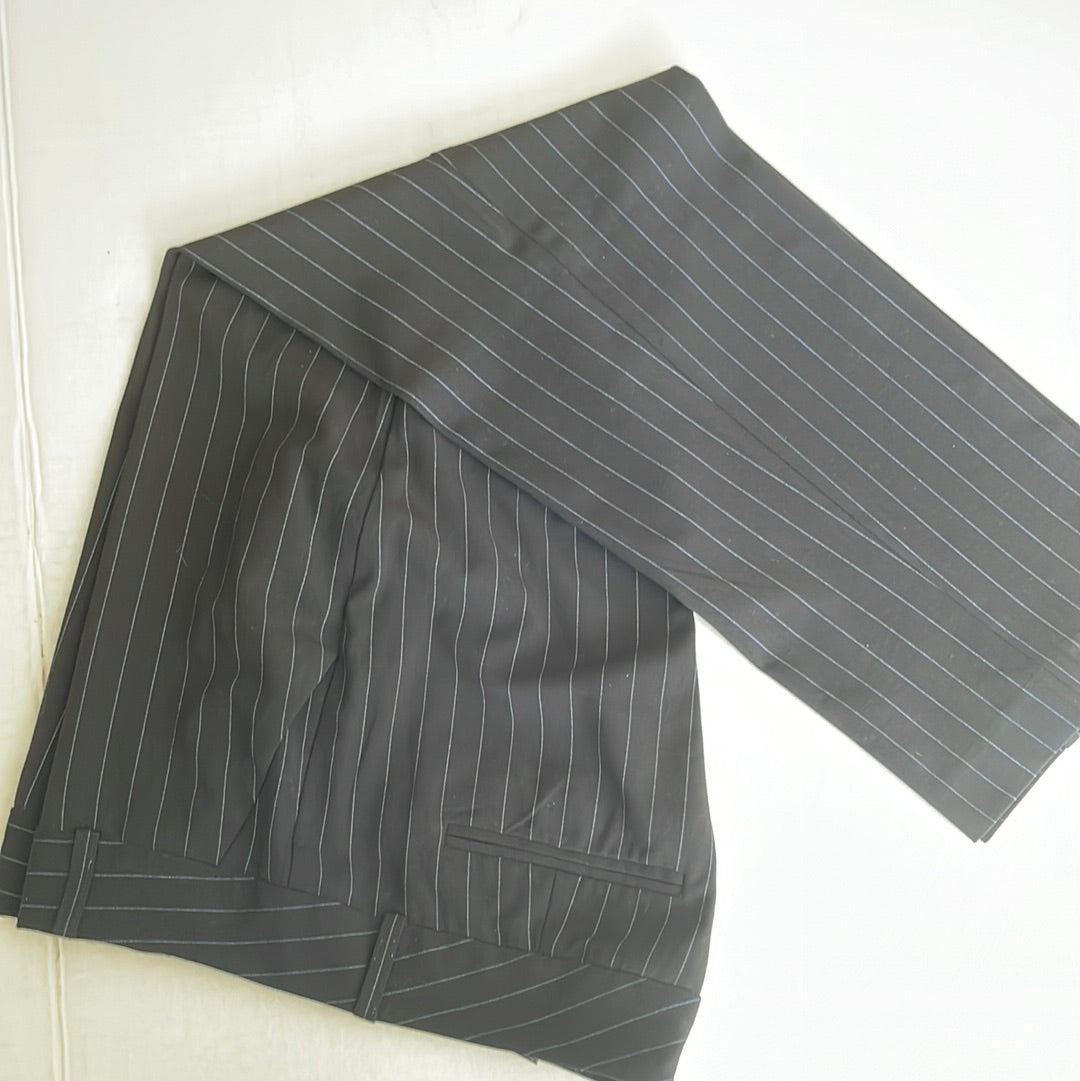 Norma Kamali  Classic Pinstripe Pants Trousers Black size 10