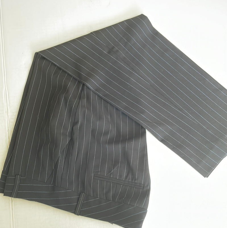 Norma Kamali  Classic Pinstripe Pants Trousers Black size 10