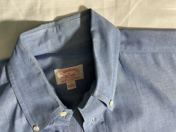 Brooks Brothers OCBD shirt Vintage Blue Oxford size L