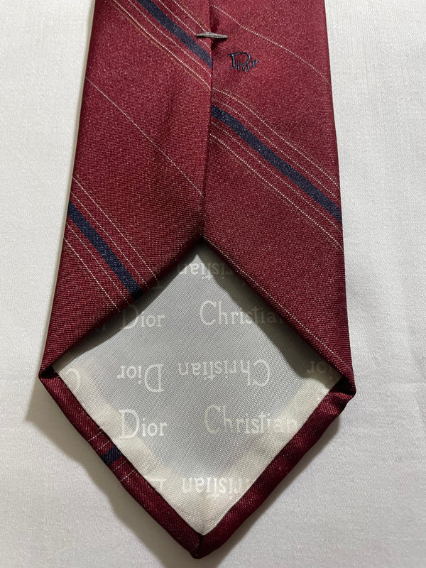 CHRISTIAN DIOR Vintage Burgundy Necktie