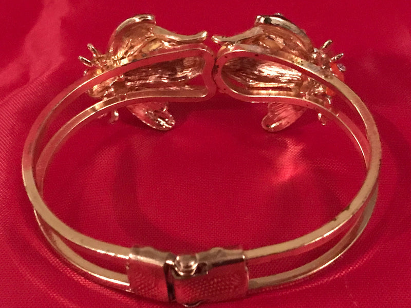 Ladybug Rhinestone  hinge bracelet